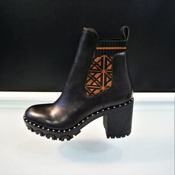 Antonio Melani Chunky Lug Sole Booties 20th Anniversary Collection Mikee Logo - Picture 9 of 11
